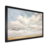 White Clouds Scenery Minimalism - Landscapes Canvas Wall Art