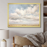 White Clouds Scenery Minimalism - Landscapes Canvas Wall Art