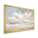 White Clouds Scenery Minimalism - Landscapes Canvas Wall Art