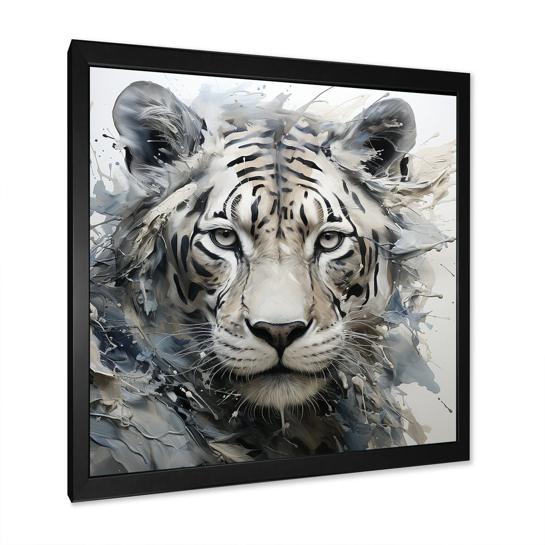 Gray And Beige Eye Of Tiger - Tiger Wall Decor