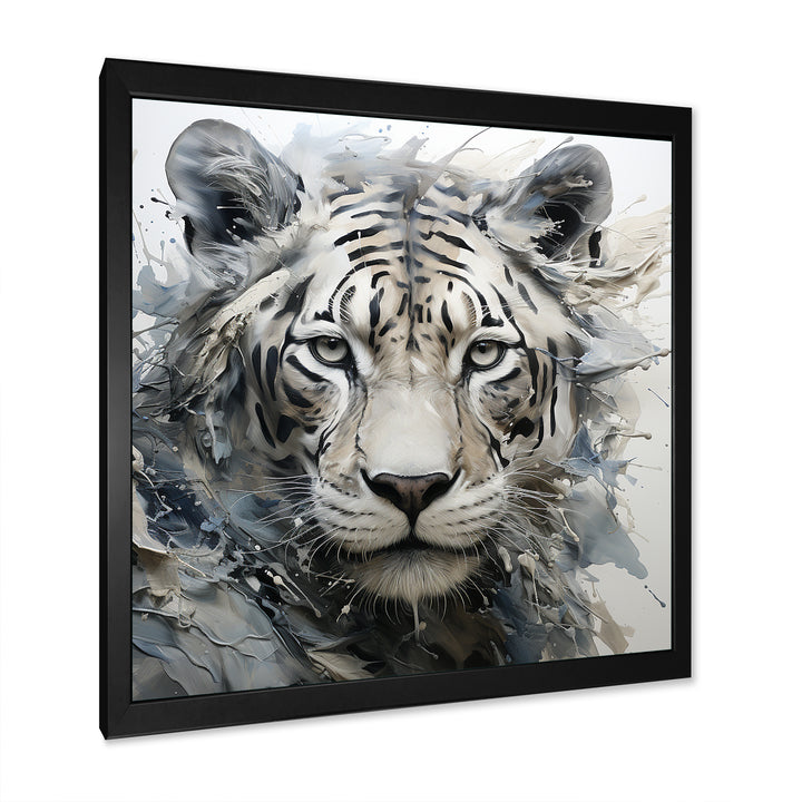 Gray And Beige Eye Of Tiger - Tiger Wall Decor