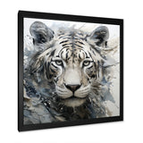 Gray And Beige Eye Of Tiger - Tiger Wall Decor