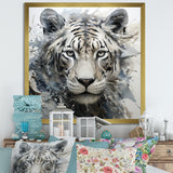 Gray And Beige Eye Of Tiger - Tiger Wall Decor