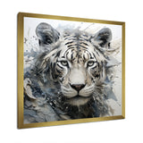 Gray And Beige Eye Of Tiger - Tiger Wall Decor