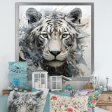 Gray And Beige Eye Of Tiger - Tiger Wall Decor