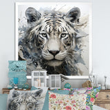 Gray And Beige Eye Of Tiger - Tiger Wall Decor
