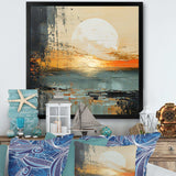 Modern Coastal Mystic Sunrise I - Coastal Canvas Wall Art