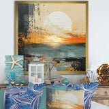 Modern Coastal Mystic Sunrise I - Coastal Canvas Wall Art