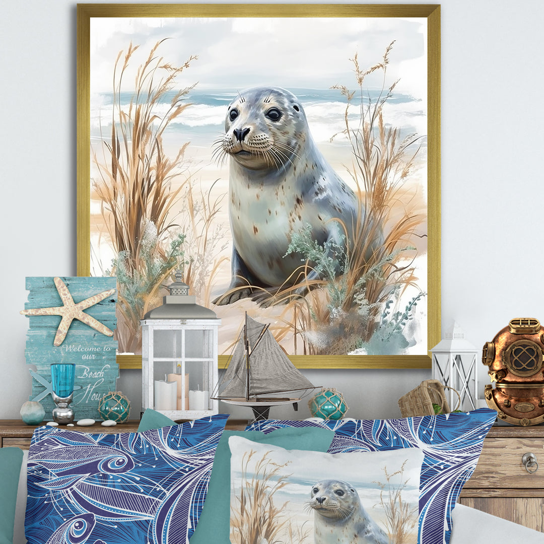 Coastal Animal Charm In Winter - Coastal Animal Wall Art Prints