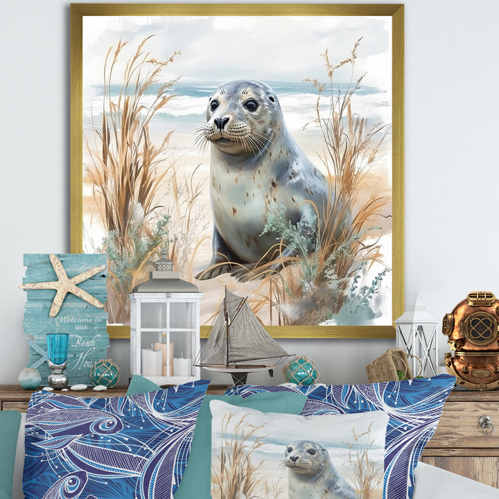 Coastal Animal Charm In Winter - Coastal Animal Wall Art Prints