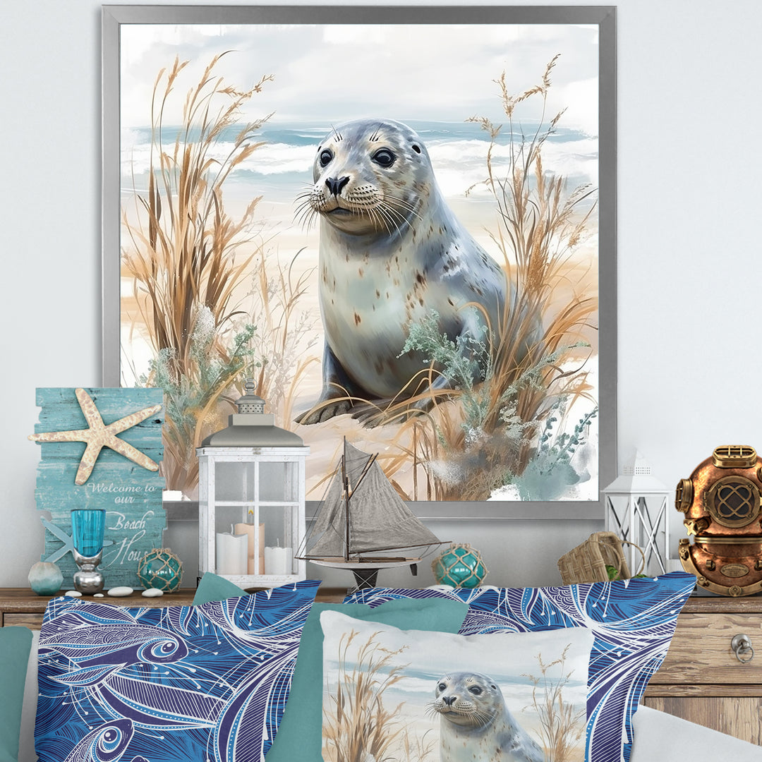 Coastal Animal Charm In Winter - Coastal Animal Wall Art Prints