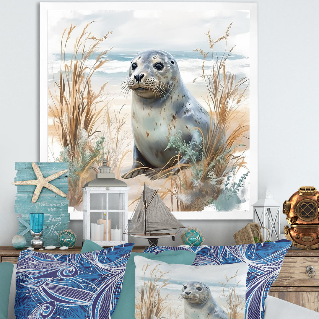 Coastal Animal Charm In Winter - Coastal Animal Wall Art Prints