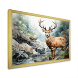 Deer Scenery Minimalism - Deer Home Decor Art