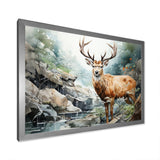 Deer Scenery Minimalism - Deer Home Decor Art
