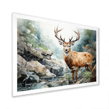 Deer Scenery Minimalism - Deer Home Decor Art