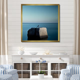 Coastal Seagull Scenery Minimalism - Coastal Animal Living Room Wall Art