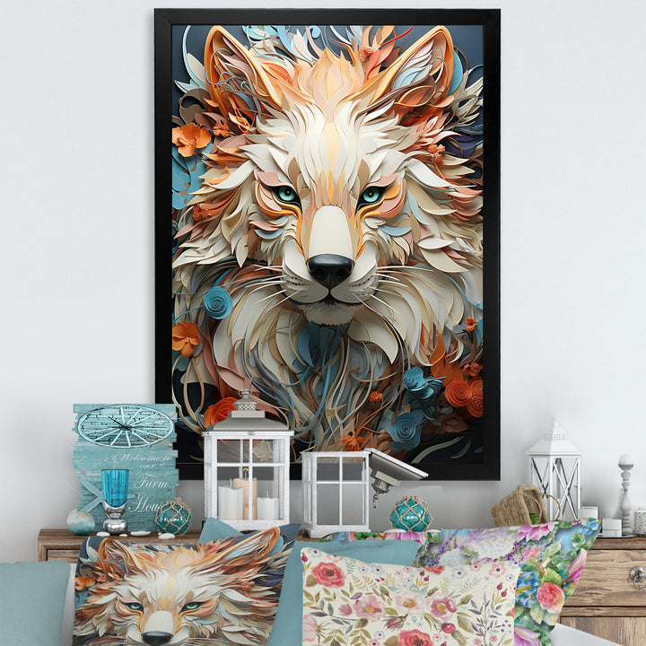 Mystic Wolf Animal Portrait - Wolf Canvas Wall Art