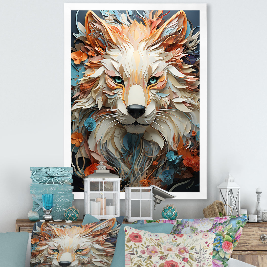 Mystic Wolf Animal Portrait - Wolf Canvas Wall Art