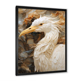 Modern Beige Heron Portrait - Heron Wall Decor