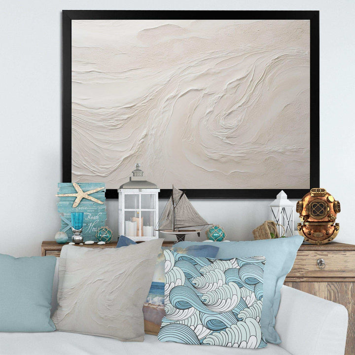 Modern Beach Beige Sand Charm I - Beach Canvas Wall Art