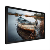 Coastal Boat Charm In Autumn - Coastal Canvas Wall Art