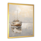 Minimalism Fishing Boat Horizon - Coastal Canvas Wall Art