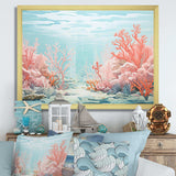 Coastal Coral Beauty Under Water III - Animals Canvas Wall Art