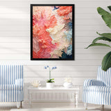 Pink And White Coastal Coral Collage - Animals Canvas Wall Art