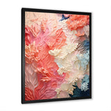 Pink And White Coastal Coral Collage - Animals Canvas Wall Art