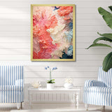 Pink And White Coastal Coral Collage - Animals Canvas Wall Art