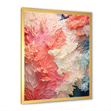 Pink And White Coastal Coral Collage - Animals Canvas Wall Art