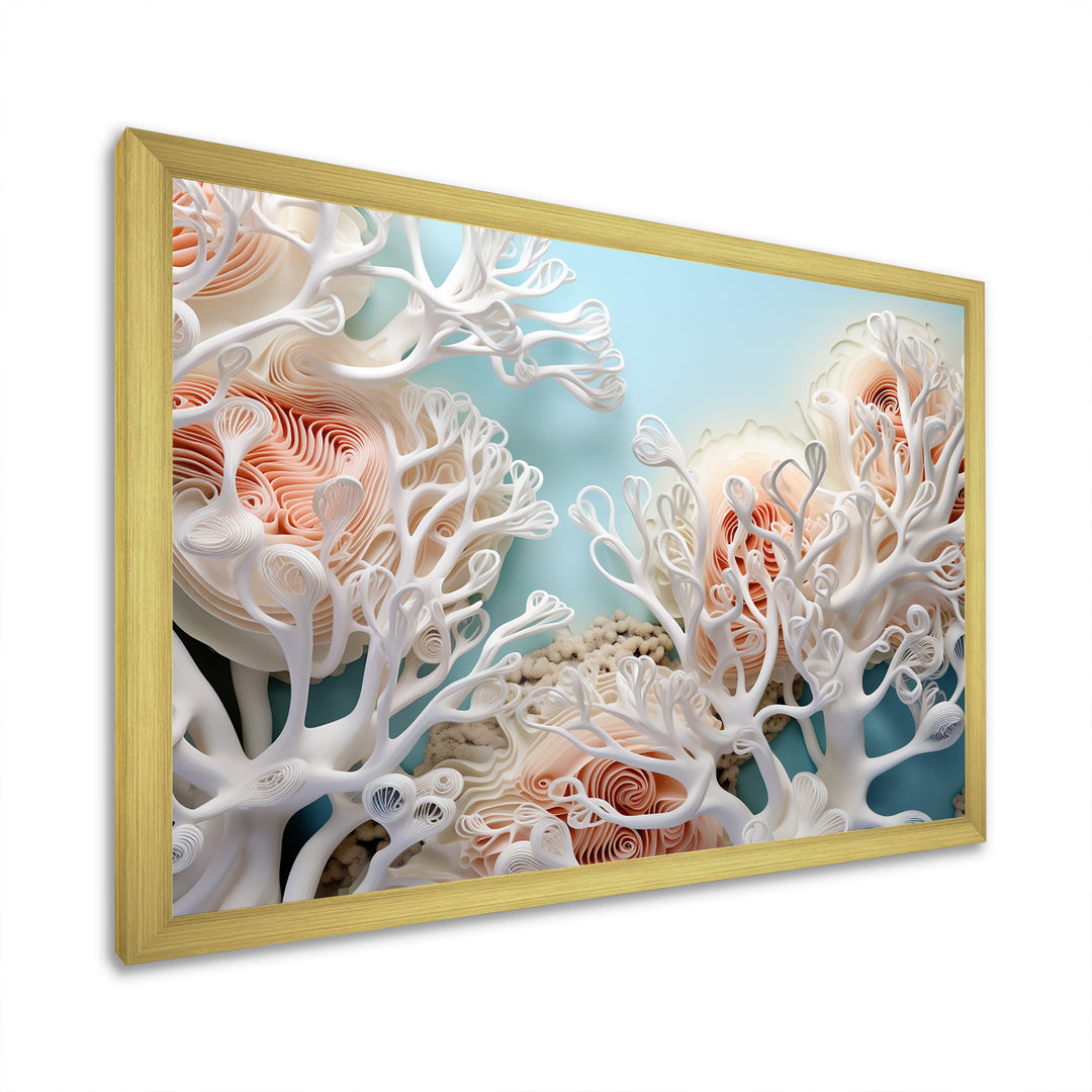 Pink Basket Underwater Elegance - Pink Coral Wall Art