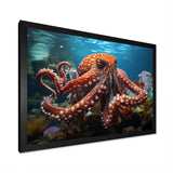 The Graceful Octopus - Octopus Large Canvas Wall Art