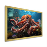 The Graceful Octopus - Octopus Large Canvas Wall Art