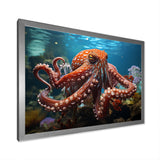 The Graceful Octopus - Octopus Large Canvas Wall Art