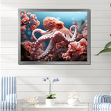 Pink Octopus Garden Of Tranquility - Octopus Home Decor Art