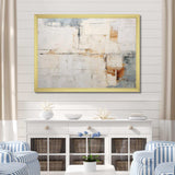 Minimalism Beige And Gold Wave Horizon V - Coastal Canvas Wall Art