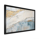 Minimalism Beige And Grey Wave Horizon II - Coastal Canvas Wall Art