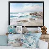 Coastal Ocean Charm In Winter V - Coastal Canvas Wall Art