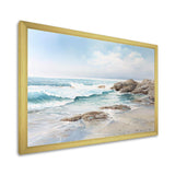 Coastal Ocean Charm In Winter V - Coastal Canvas Wall Art