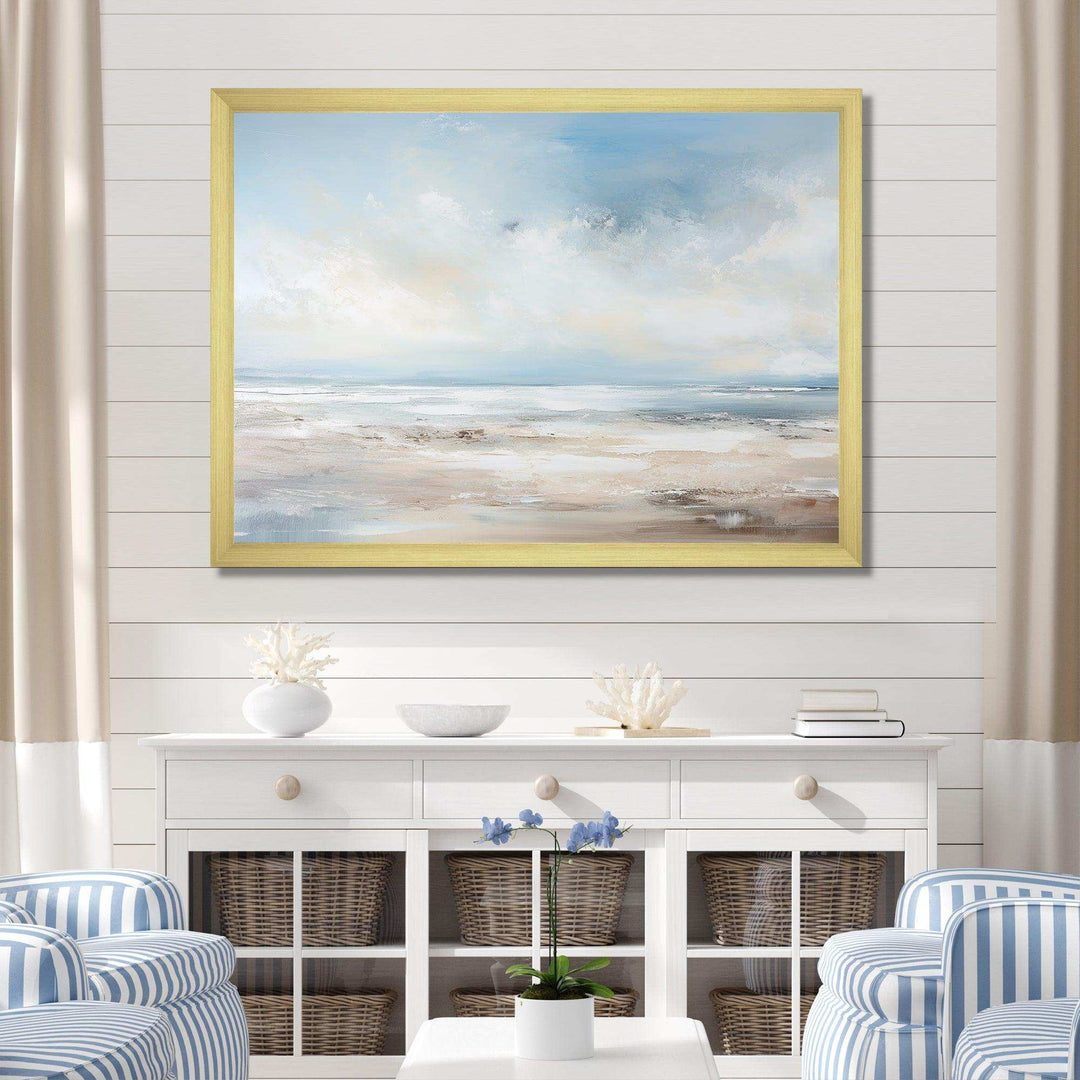 Coastal Beach Minimal Scenery III - Coastal Canvas Wall Art