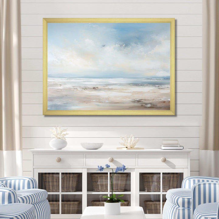 Coastal Beach Minimal Scenery III - Coastal Canvas Wall Art