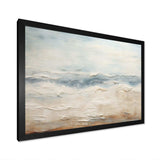 Modern Coastal Beige And Grey River - Coastal Canvas Wall Art