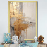 Gold And Beige Soft Fusion I - Coastal Canvas Wall Art