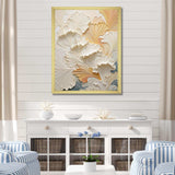 Modern Golden Beige Plam Tree - Coastal Canvas Wall Art