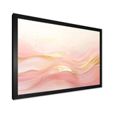 Gold And Pink Soft Wave Fusion II - Abstract Canvas Wall Art