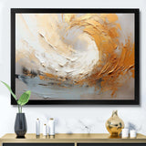 Gold And Beige Soft Wave Paint III - Abstract Canvas Wall Art