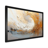 Gold And Beige Soft Wave Paint III - Abstract Canvas Wall Art