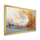 Gold And Beige Soft Wave Paint III - Abstract Canvas Wall Art