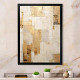 Beige And Gold Dream Collage I - Abstract Canvas Wall Art